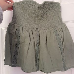 American eagle green strapless top size xxs